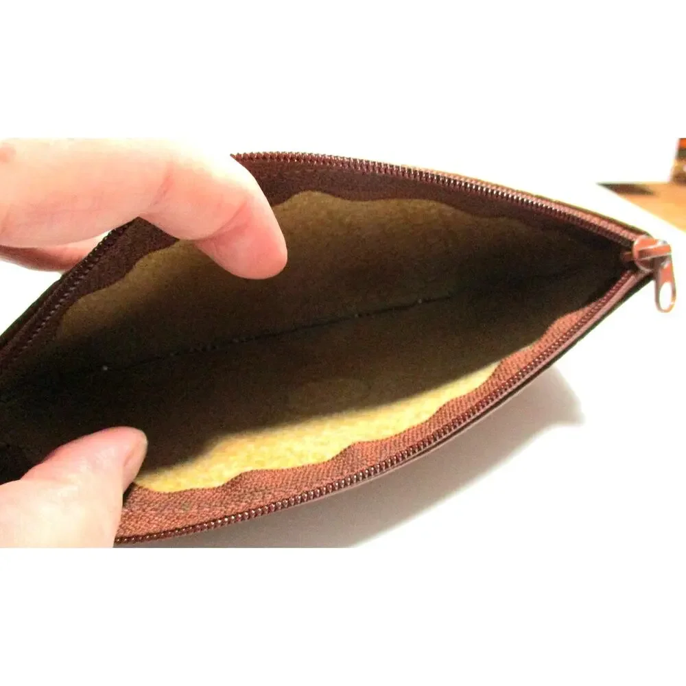 Vintage Dooney & Bourke Brown Leather Zip Pouch